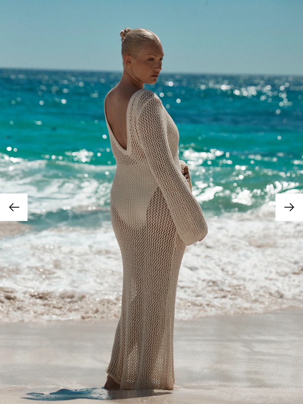 Monday Swimwear Espresso Open-Knit Maxi Beach Cover-Up